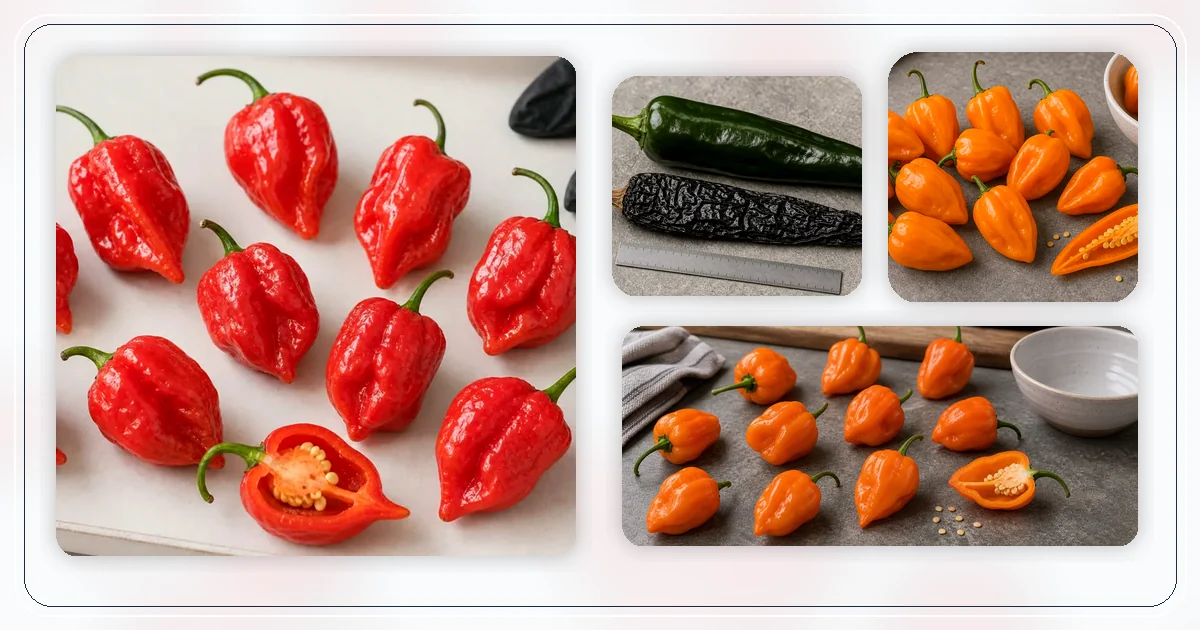 Mexican Peppers hub with route-specific pepper varieties arranged for browsing