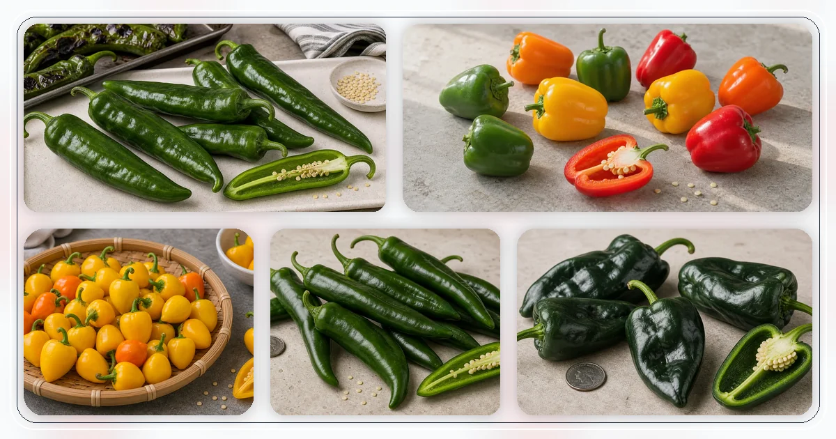 Best Peppers for Stuffing hub with pepper varieties arranged for browsing