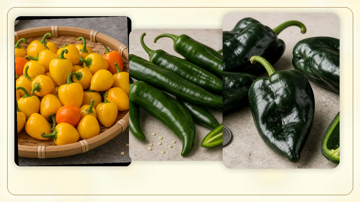 Best Peppers for Stuffing in-post pepper reference image with varied cultivars and kitchen context