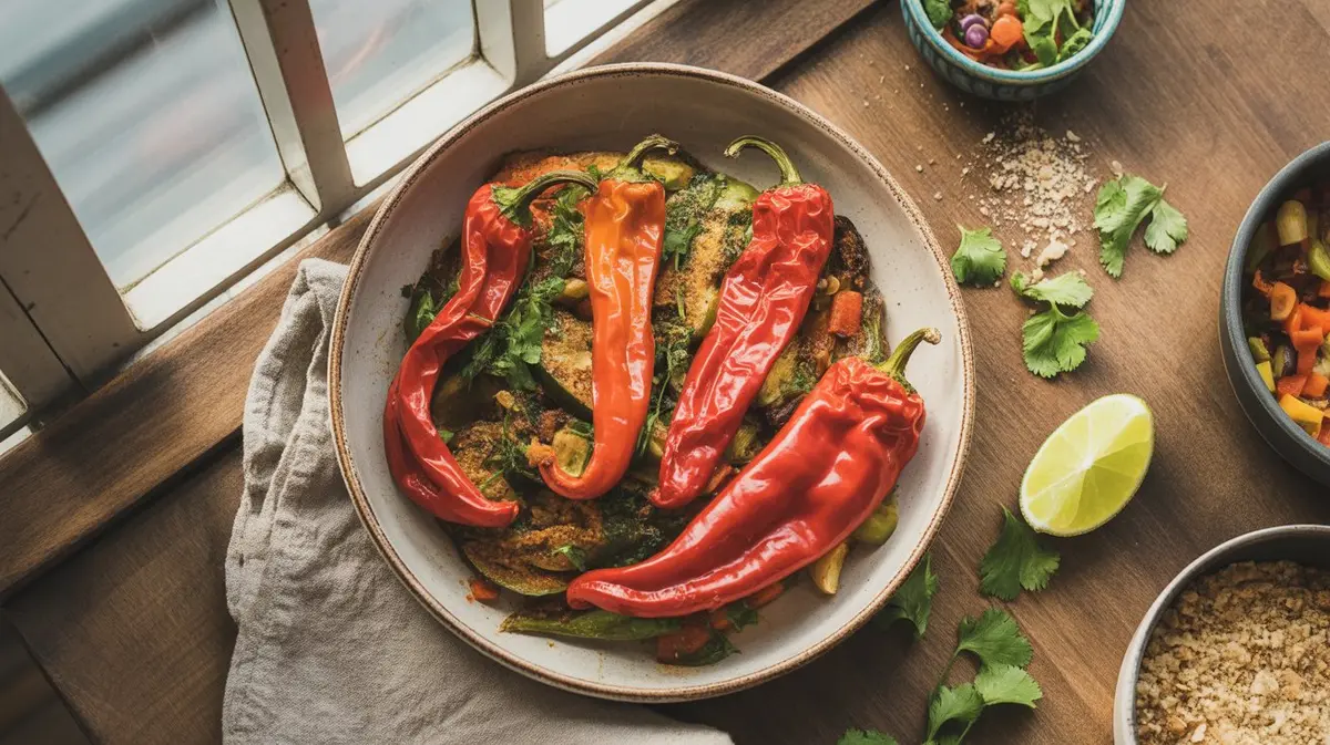 Fresh 7 Pot Jonah peppers showing color, shape and texture