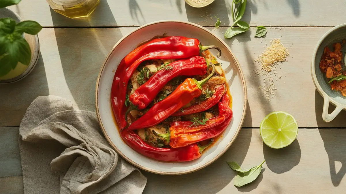 Fresh 7 Pot Katie peppers showing color, shape and texture