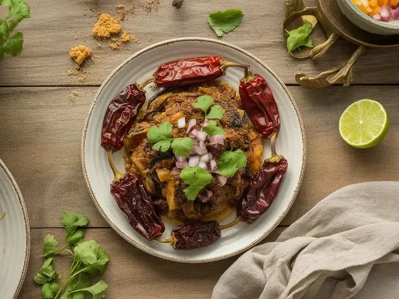 Dried cascabel chiles showing the round reddish-brown pods used in Mexican sauces