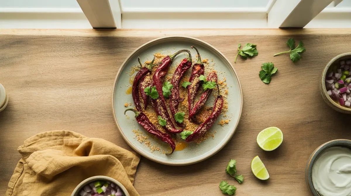 Fresh Chilhuacle Pepper peppers showing color, shape and texture