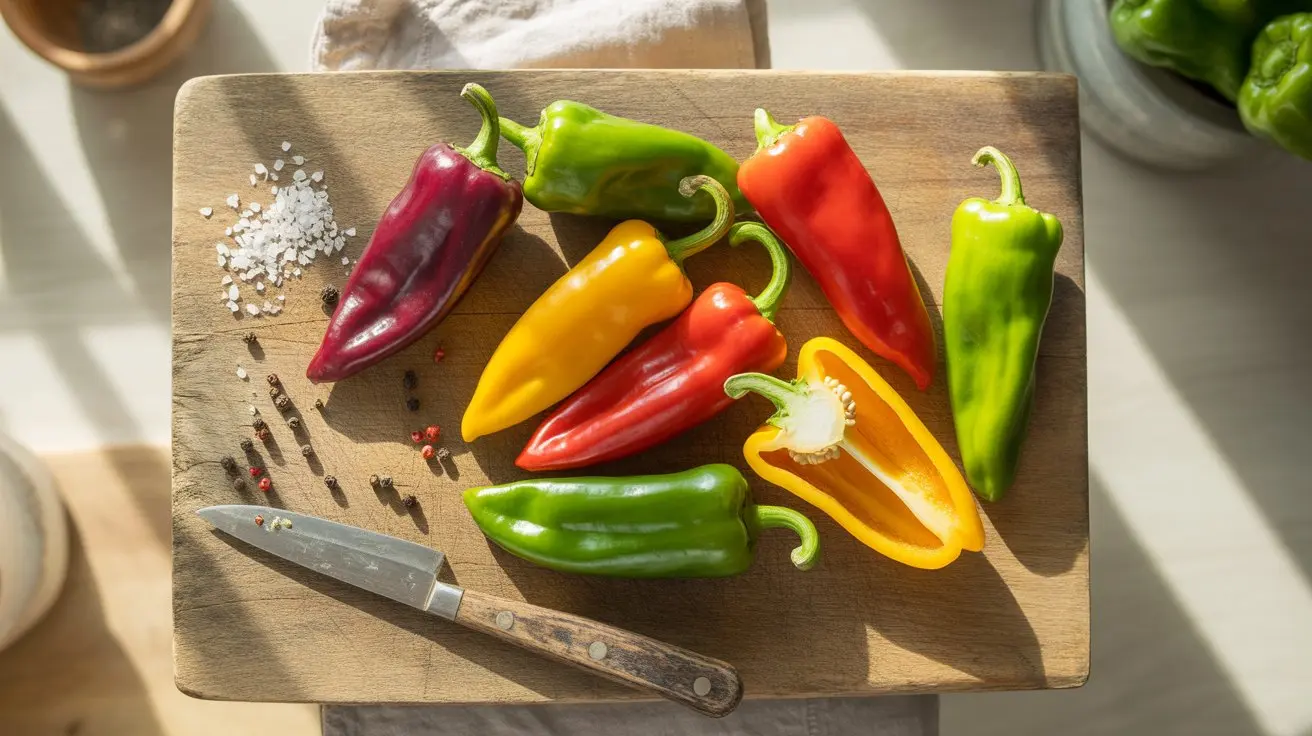 Chinese 5 Color pepper - appearance, color and shape