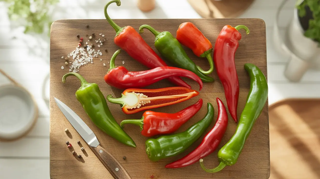 Cowhorn Pepper pepper - appearance, color and shape