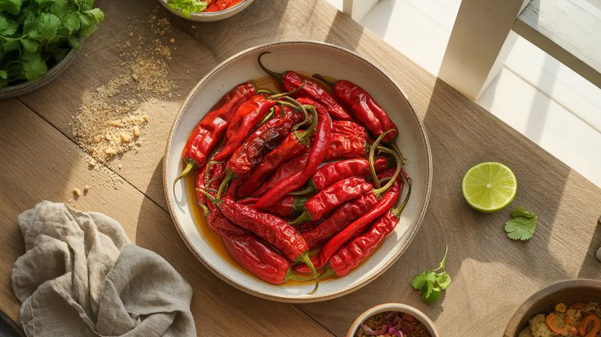 Fresh  peppers showing color, shape and texture