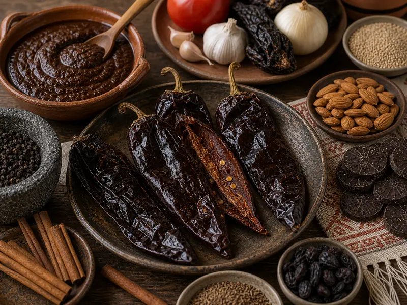 Holy Mole peppers toasted for mole sauce prep
