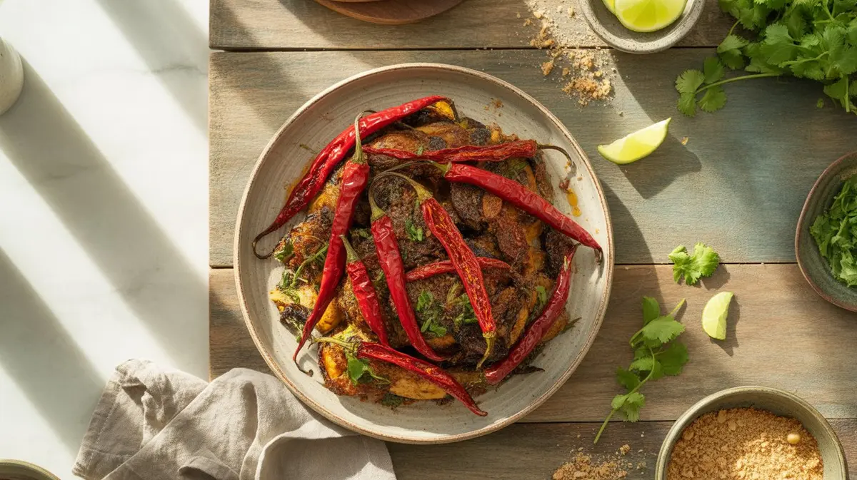 Fresh Japones Pepper peppers showing color, shape and texture