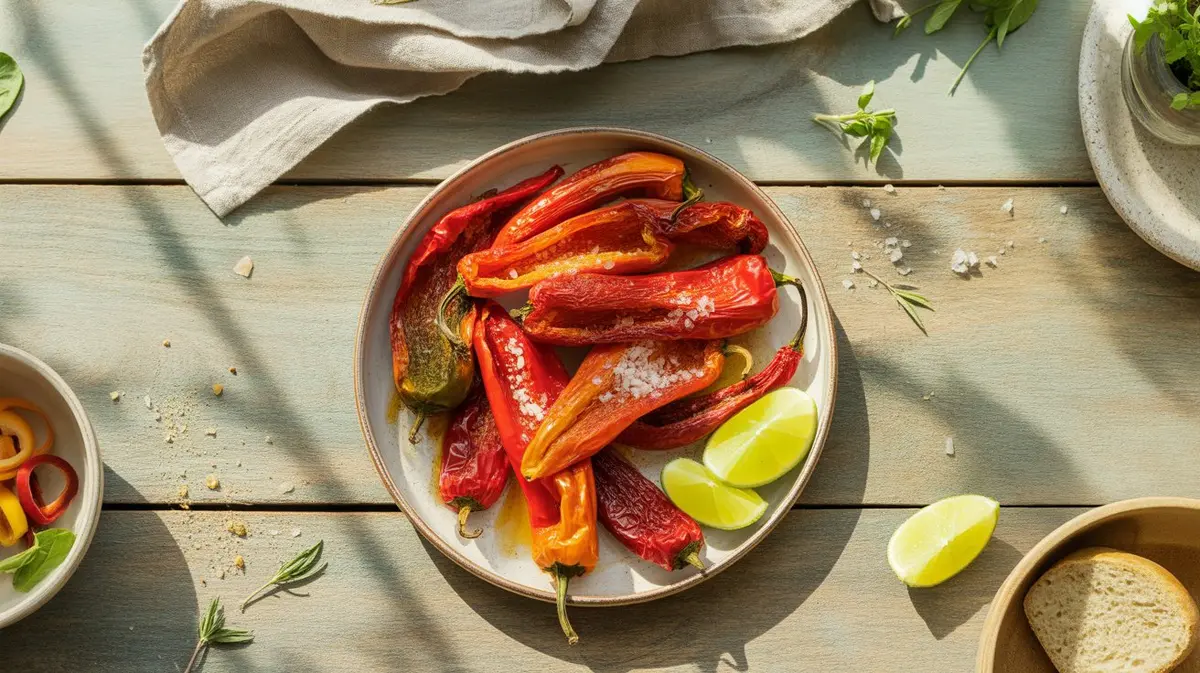 Fresh Smoked Paprika (Pimentón) peppers showing color, shape and texture