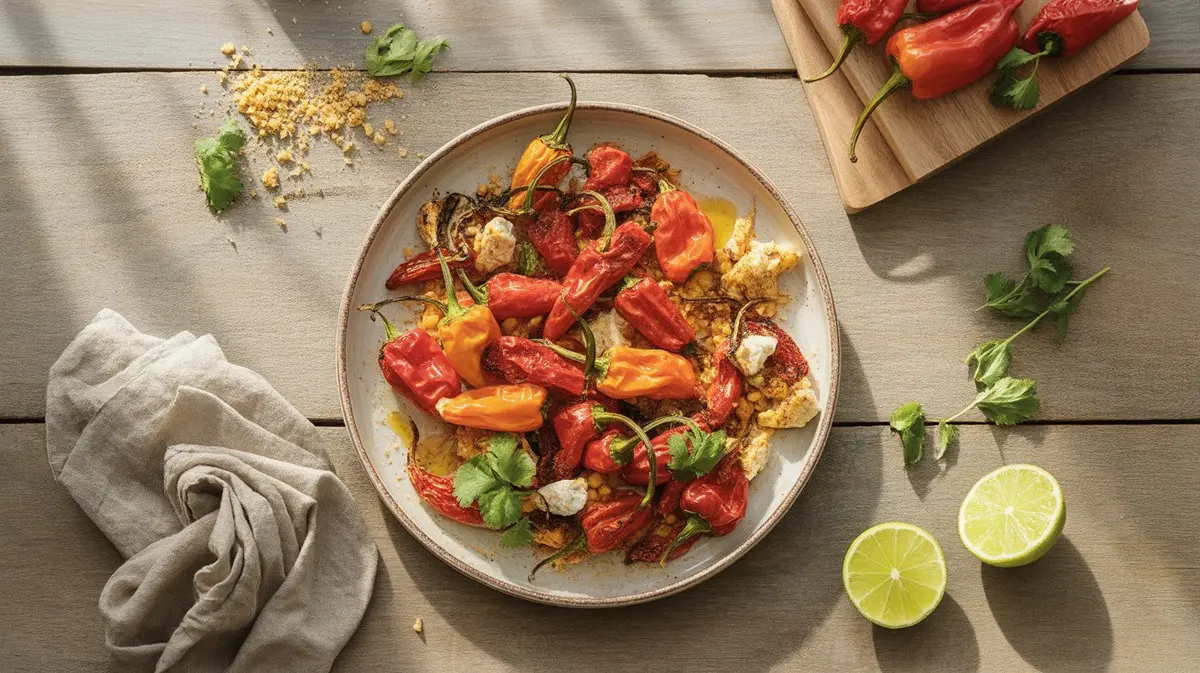 Fresh Prairie Fire peppers showing color, shape and texture