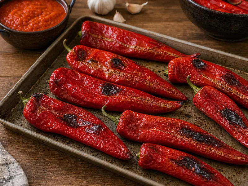 Rezha Macedonian peppers roasted for ajvar-style spread