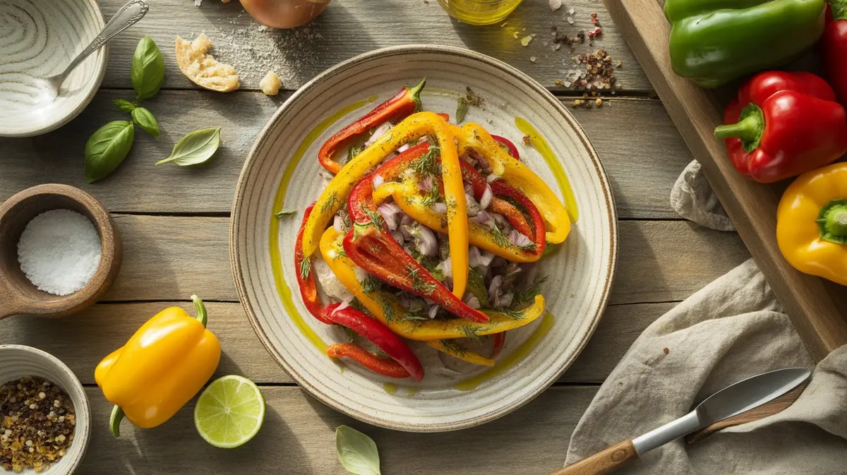 Fresh Sugar Rush Stripey peppers showing color, shape and texture