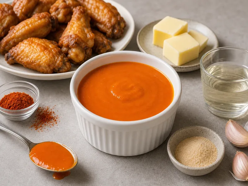 Buffalo Sauce Recipe (Classic Wing Sauce) finished texture and serving consistency