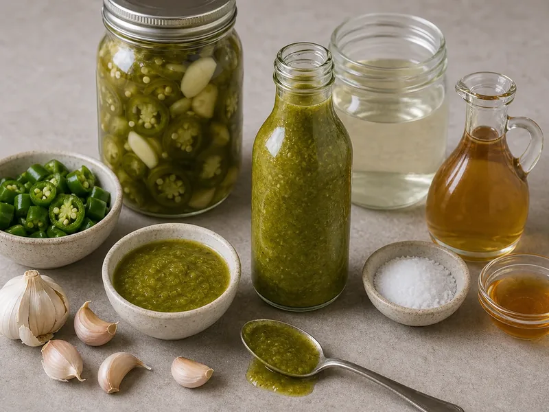 Fermented Jalapeno Hot Sauce finished texture and serving consistency