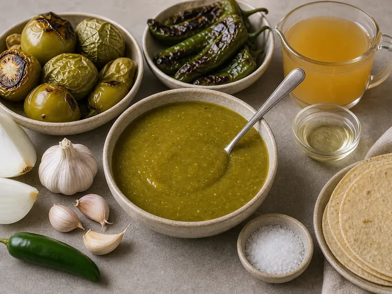 Green Enchilada Sauce finished texture and serving consistency
