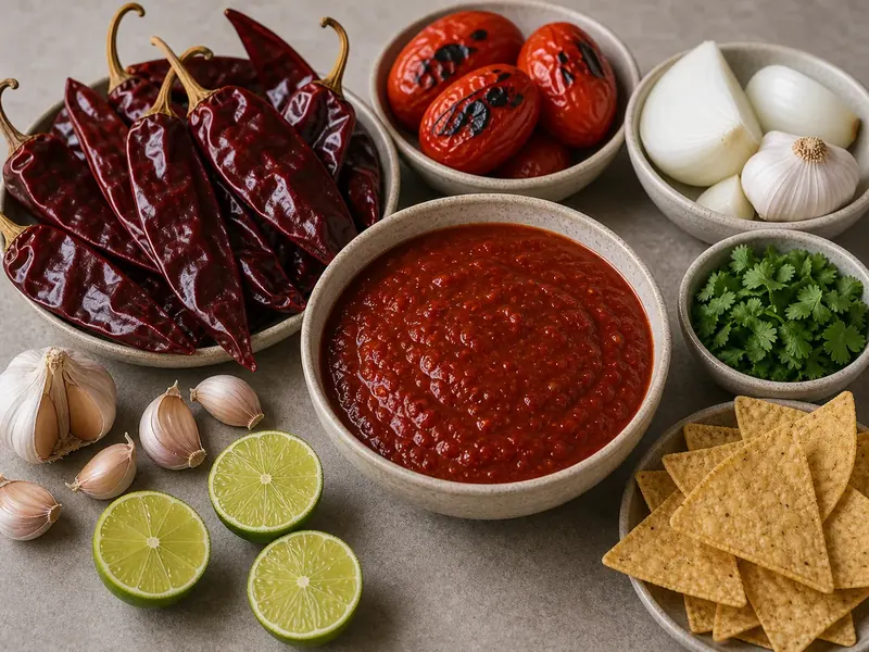 Guajillo Salsa finished texture and serving consistency