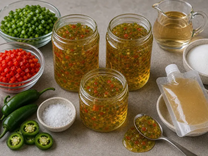 Jalapeno Jelly finished texture and serving consistency