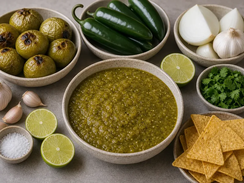 Jalapeno Salsa Verde finished texture and serving consistency