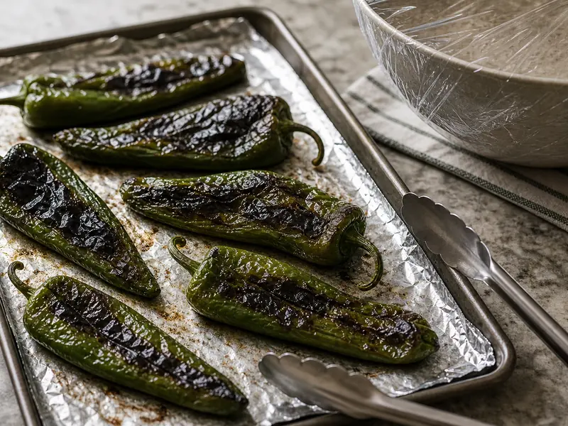 How to Roast Hatch Chiles (Oven & Grill) preparation and ingredients