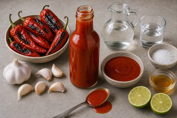 Roasted Red Jalapeno Pepper Hot Sauce