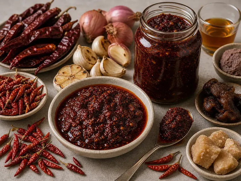 Thai Chili Paste (Nam Prik Pao) Recipe finished texture and serving consistency
