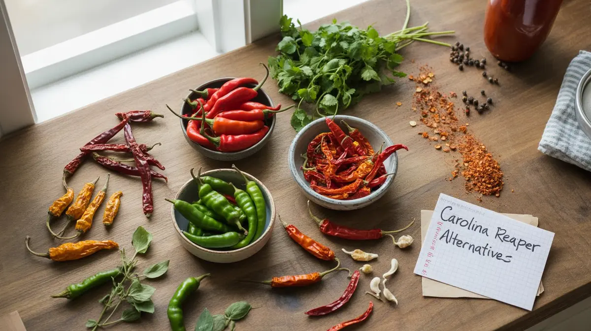 Comparison of Carolina Reaper with similar peppers for substitution