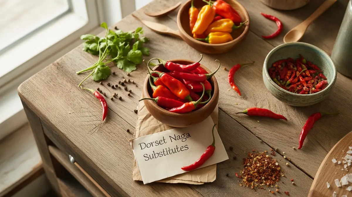 Comparison of Dorset Naga with similar peppers for substitution