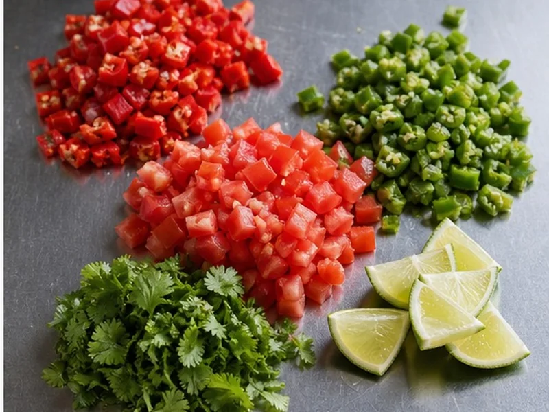 Fresh Fresno alternatives chopped for salsa