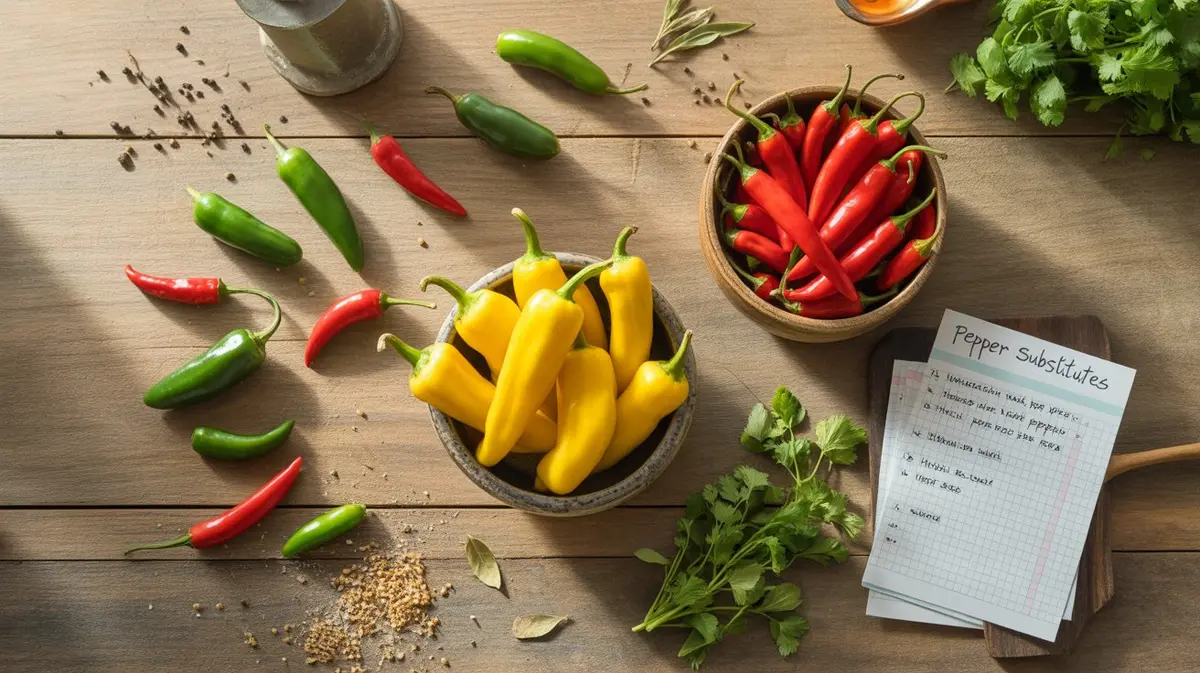 Comparison of Hungarian Wax Pepper with similar peppers for substitution