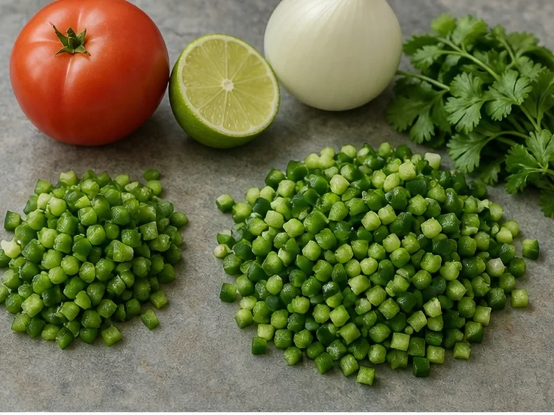 Serrano and jalapeno quantities measured for the same recipe